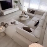 أريكة زاوية بتصميم U, أريكة مريحة, أثاث حديث, تصميم عصري, لمسة كتان