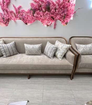 مجموعة الأناقة الفاخرة, قماش شانيل, أثاث فاخر, خشب سويدي, تصميم عصري