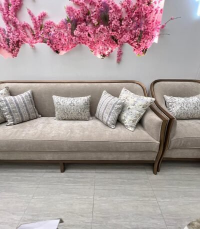 مجموعة الأناقة الفاخرة, قماش شانيل, أثاث فاخر, خشب سويدي, تصميم عصري